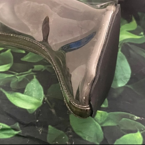 Womens Clear Transparent Naked Club Thigh High Pointy Toe Chunky Heel Boots Long - Picture 3 of 7